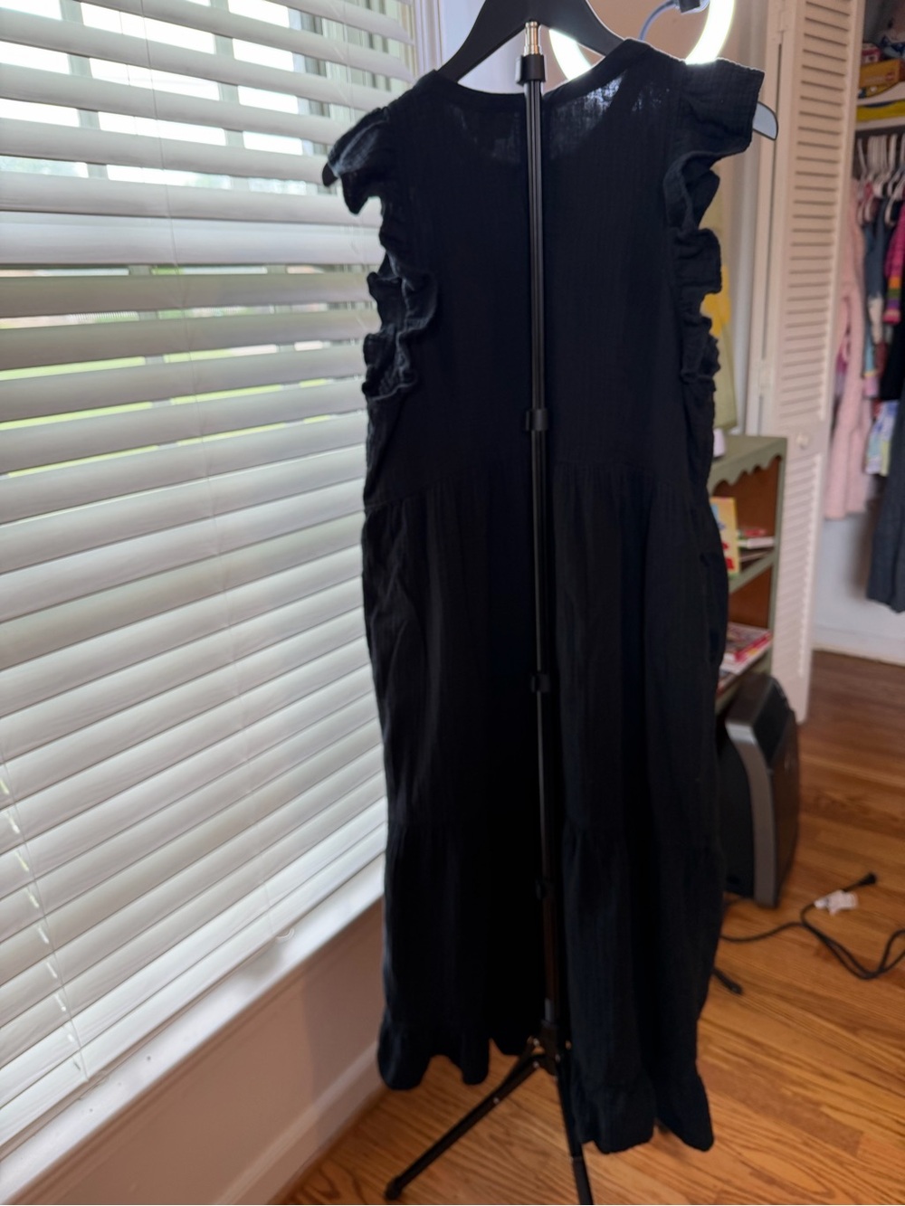 Universal Thread Black Ruffle Sleeve Maxi Dress - Picture 7 of 8